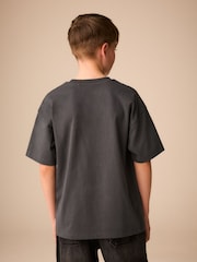 Charcoal Grey Pizza Short Sleeve Graphic T-Shirt (3-16yrs) - Image 3 of 4