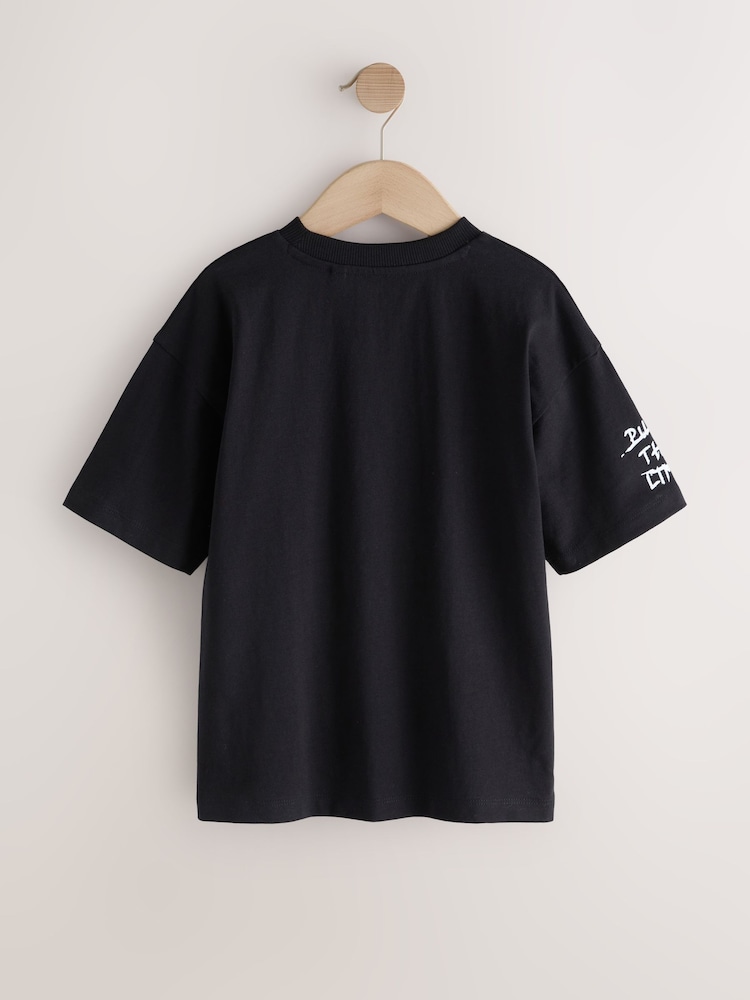 Black Race Car Short Sleeve Graphic T-Shirt (3-16yrs) - Image 2 of 5 Black Race Car Short Sleeve Graphic T-Shirt (3-16yrs) - Image 2 of 5