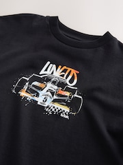 Black Race Car Short Sleeve Graphic T-Shirt (3-16yrs) - Image 3 of 5