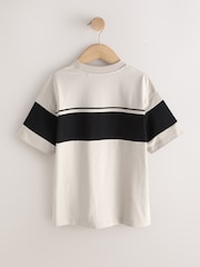 Cement/Black Colourblock Short Sleeve T-Shirt (3-16yrs) - Image 2 of 4
