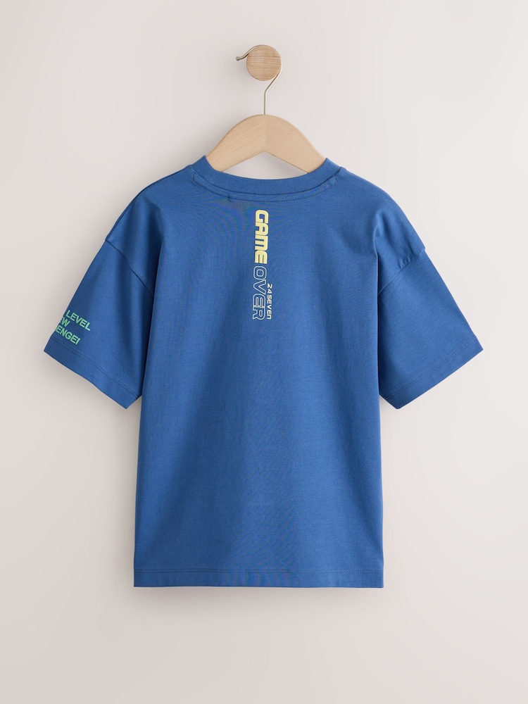 Blue Gaming Short Sleeve Graphic T-Shirt (3-16yrs) - Image 2 of 4