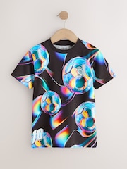 Preto/Multi - Camiseta de futebol com estampa de manga curta (3-16anos) - Imagem 1 de 4
