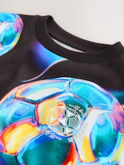 Preto/Multi - Camiseta de futebol com estampa de manga curta (3-16anos) - Imagem 3 de 4
