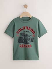 Monster Truck verde - Camiseta de corte estándar y manga corta con estampado gráfico (3-16 años) - Imagen 1 de 4