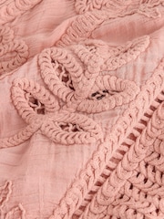 Apricot Short Sleeve Crochet Cover-Up - Image 7 of 7