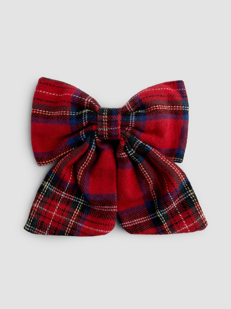 JoJo Maman Bébé Dark Red Large Tartan Bow - Image 1 of 4