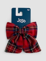 JoJo Maman Bébé Dark Red Large Tartan Bow - Image 2 of 4