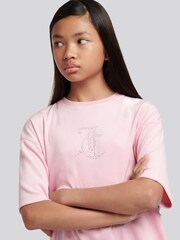 Juicy Couture Pink Velour Oversize T-Shirt - Image 4 of 7