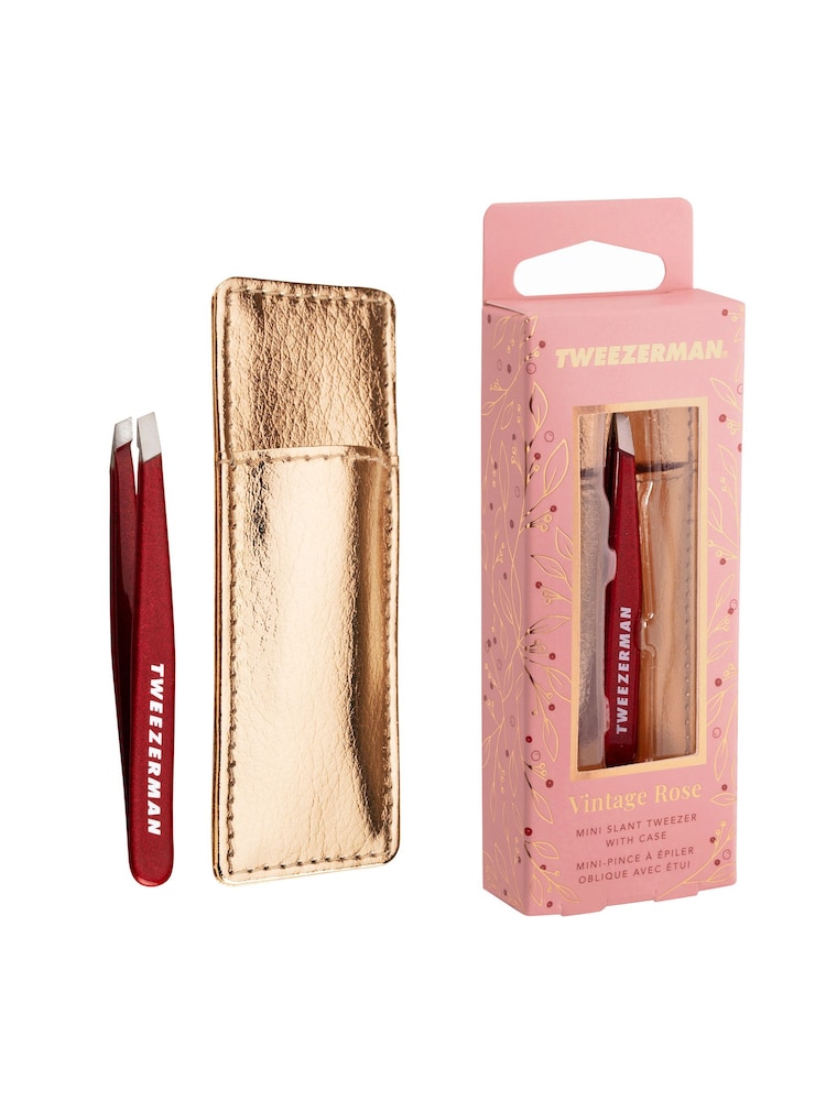 Tweezerman Vintage Rose Mini Slant Tweezer with Case - Image 2 of 5 Tweezerman Vintage Rose Mini Slant Tweezer with Case - Image 2 of 5