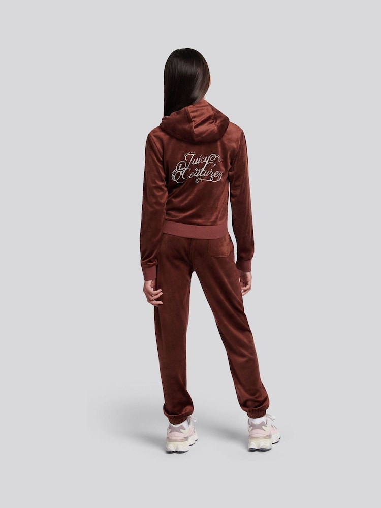 Juicy Couture Brown Zip Through Hoodie and Relaxed Joggers Set - Image 2 of 12 Juicy Couture Brown Zip Through Hoodie and Relaxed Joggers Set - Image 2 of 12