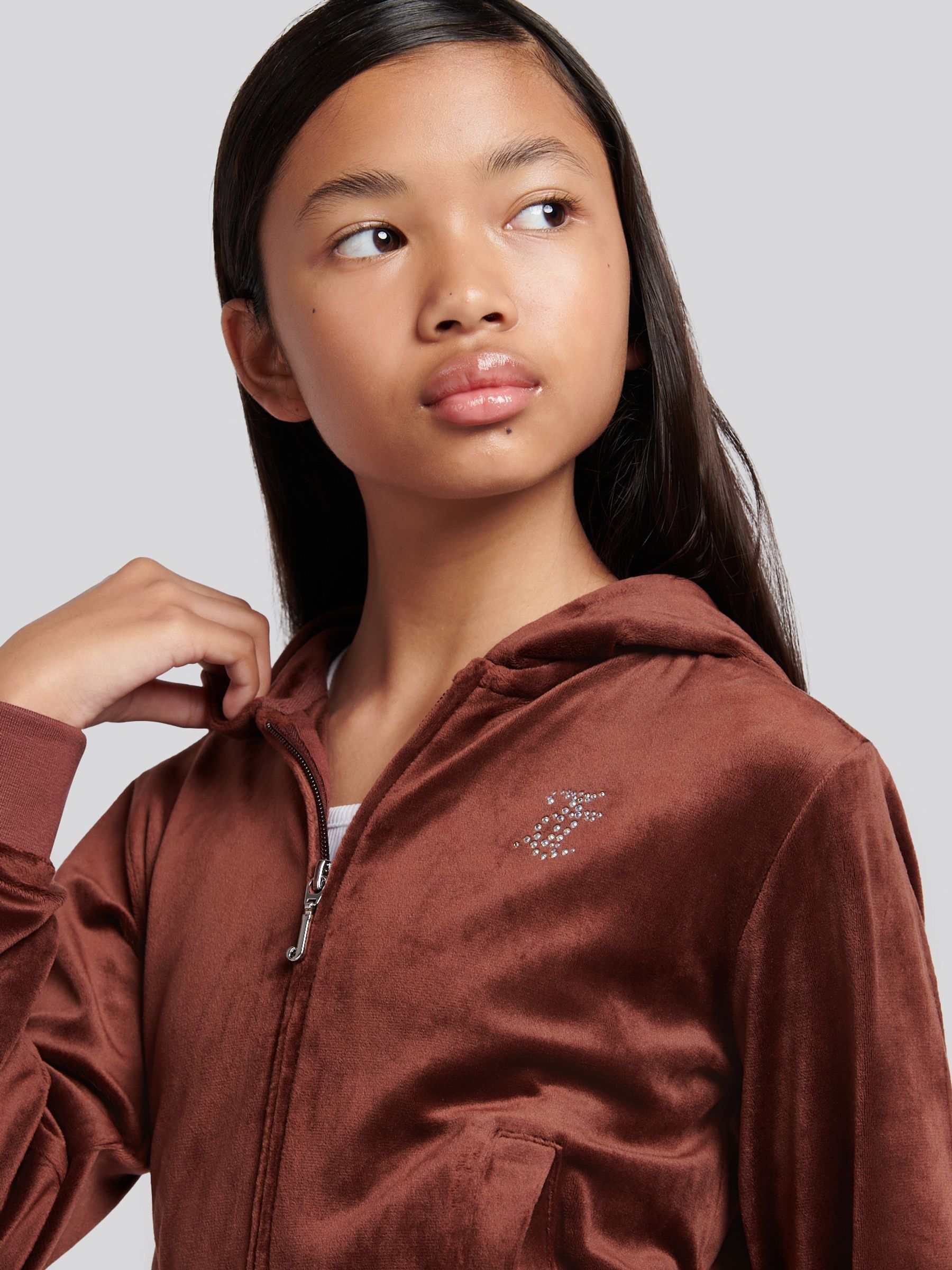 【新品未使用】Juicy Couture フード付きルームウェア ダークブラウン Buy Juicy Couture Brown Zip Through Hoodie and Relaxed Joggers Set