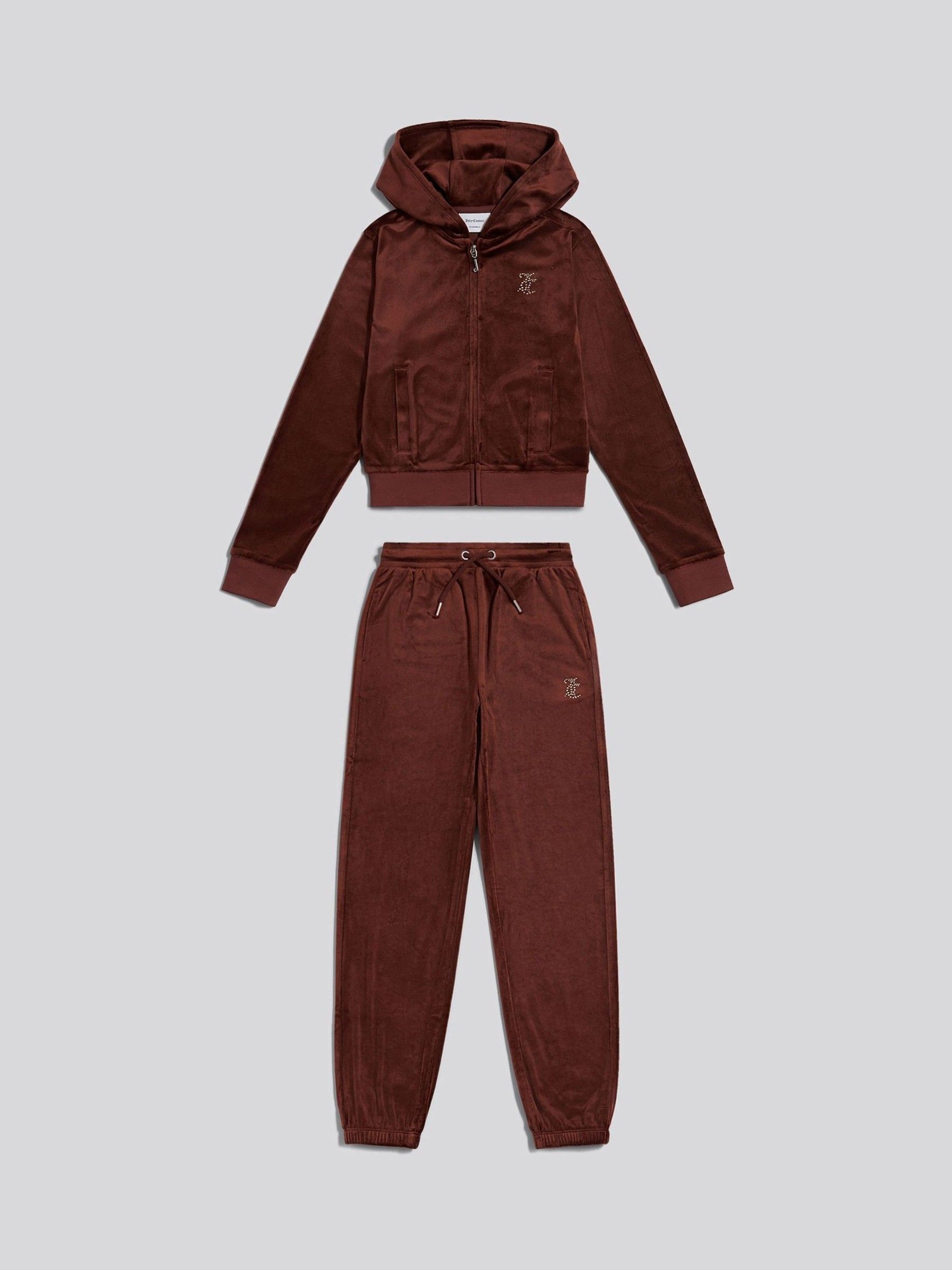 Buy Juicy Couture Brown Zip Through Hoodie and Relaxed Joggers Set