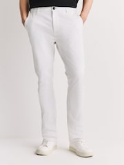 White Skinny Fit Stretch Chinos Trousers - Image 1 of 9