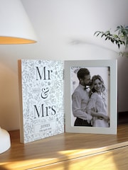 Personalised Wedding Wooden Hinged 6x4 Photo Frame by PMC - Image 4 of 4