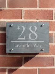 Personalised Large Number Slate House Sign by PMC - Image 1 of 3