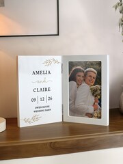 Personalised Anniversary Hinged 6x4 Photo Frame by PMC - Image 2 of 4
