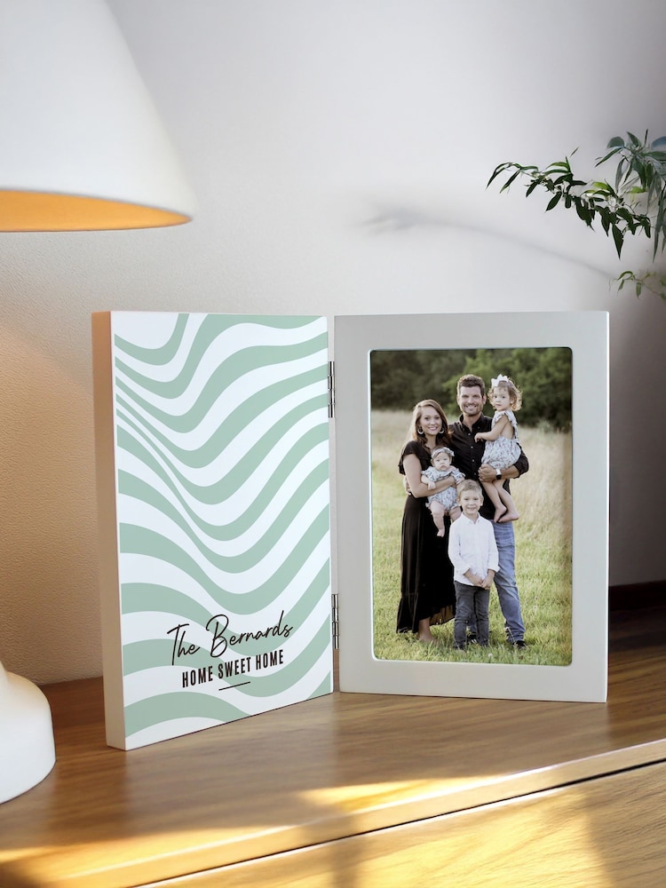 Personalised Wooden Hinged 6x4 Photo Frame by PMC - Image 2 of 4