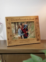 Personalised Autumn 6x4 Wooden Photo Frame by PMC - Image 1 of 3