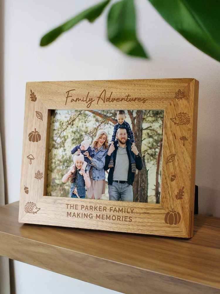 Personalised Autumn 6x4 Wooden Photo Frame by PMC - Image 2 of 3