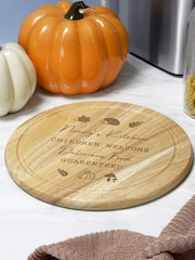 Personalised Autumn Wooden Chopping Board by PMC - Image 2 of 3