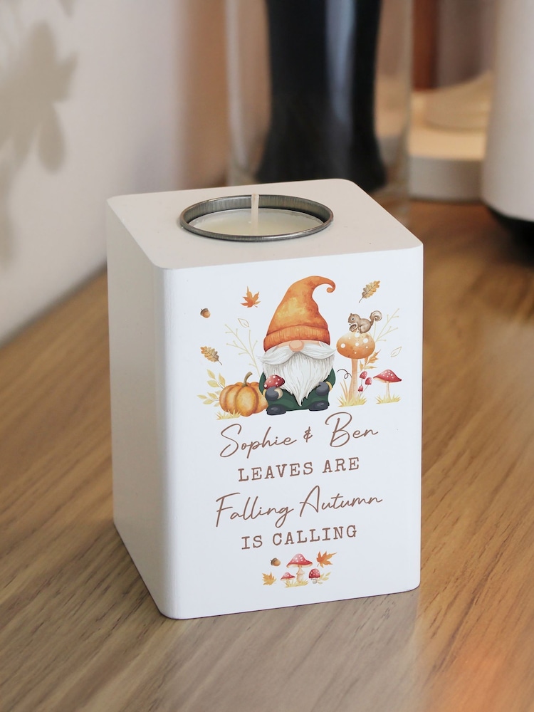 Personalised Autumn Gonk Tealight Holder by PMC - Image 2 of 3