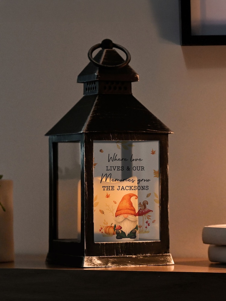 Personalised Autumn Gonk LED Lantern by PMC - Image 2 of 3