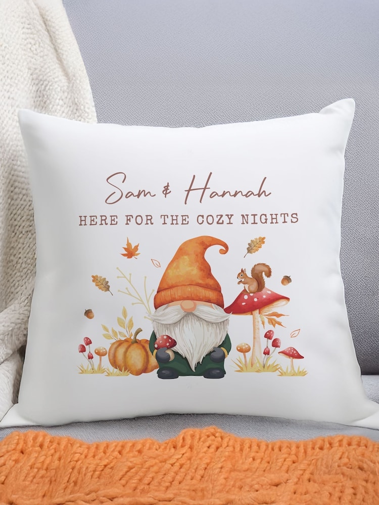Personalised Autumn Gonk Cushion by PMC - Image 1 of 3
