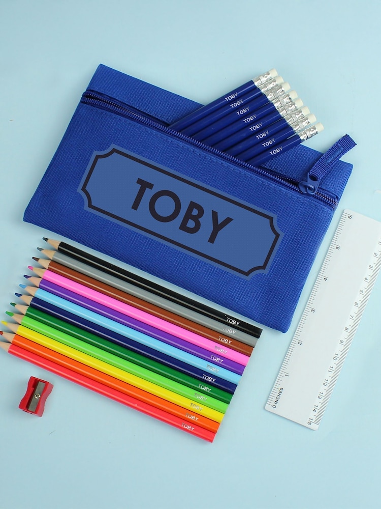 Pencil Case with Personalised Pencils by PMC - Image 1 of 3