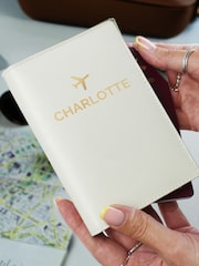 Personalised Gold Plane Passport Holder by PMC - Image 2 of 3