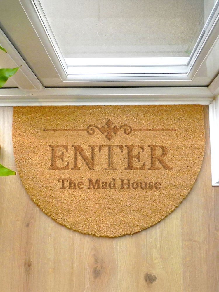 Personalised Ornate Half Moon Indoor Doormat by PMC - Image 1 of 3