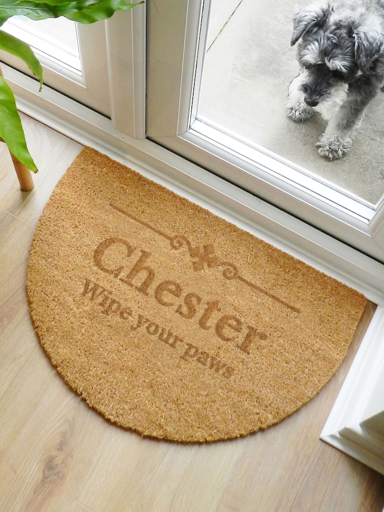 Personalised Ornate Half Moon Indoor Doormat by PMC - Image 2 of 3