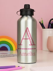 Personalised Name Silver Drinks Bottle by PMC - Image 1 of 3