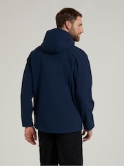 Mountain Warehouse Blue Exodus Mens Showerproof Softshell Coat Jacket - Image 4 of 4