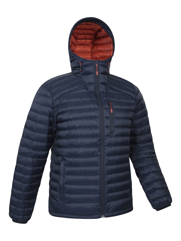 Mountain Warehouse Blue Mens Henry II Extreme Water Resistant Down Padded Jacket - Image 2 of 5 Mountain Warehouse Blue Mens Henry II Extreme Water Resistant Down Padded Jacket - Image 2 of 5