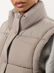 Gym King Grey Padded Longline Gilet - Image 4 of 4