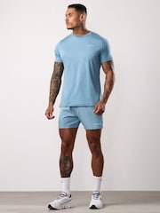 Gym King Blue Geometric Knit Linear T-Shirt - Image 1 of 4