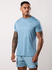 Gym King Blue Geometric Knit Linear T-Shirt - Image 2 of 4