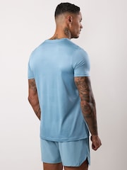 Gym King Blue Geometric Knit Linear T-Shirt - Image 3 of 4