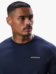 Gym King Blue Linear Fundamental T-Shirt - Image 4 of 4