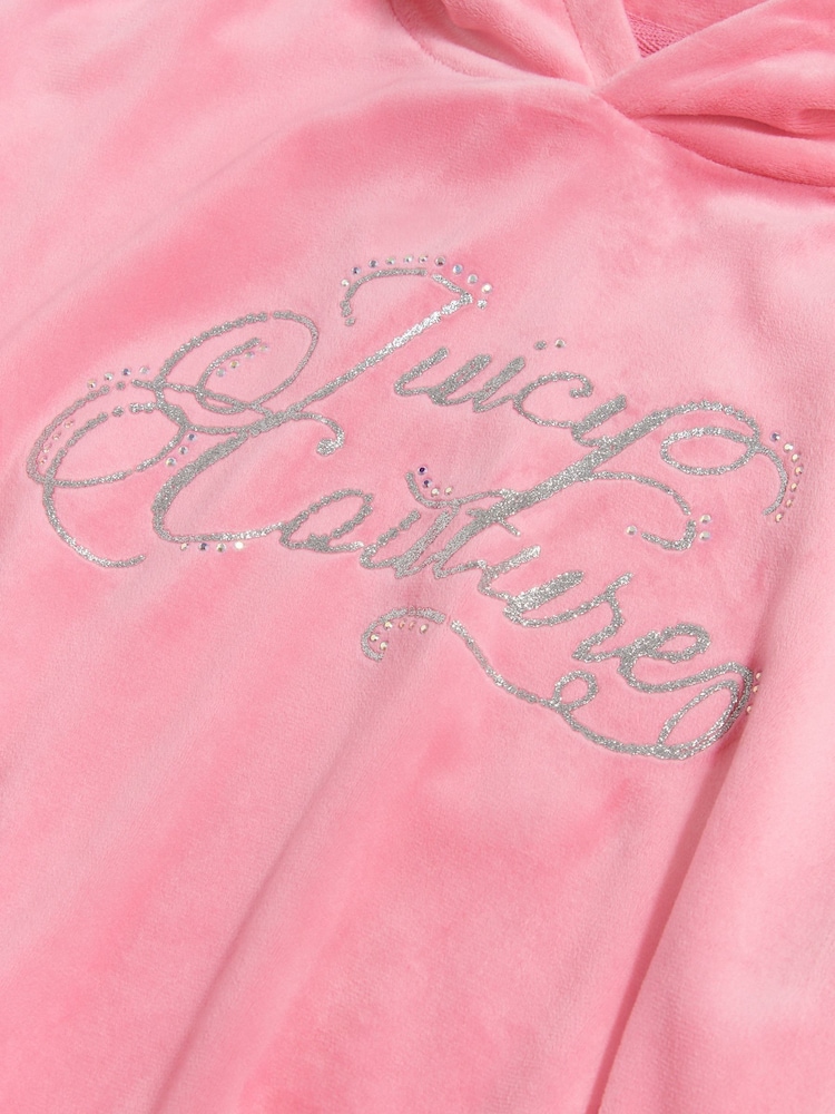 Juicy Couture Pink Relaxed Over-The-Head Hood & Velour Leggings Set - Image 11 of 11