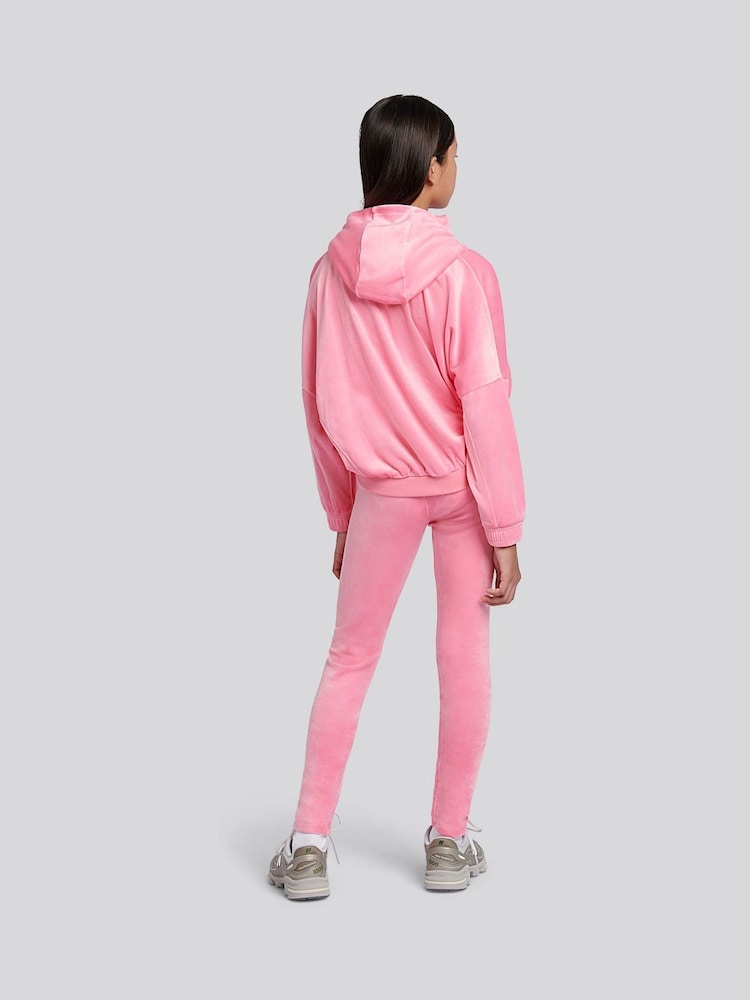 Juicy Couture Pink Relaxed Over-The-Head Hood & Velour Leggings Set - Image 2 of 11 Juicy Couture Pink Relaxed Over-The-Head Hood & Velour Leggings Set - Image 2 of 11