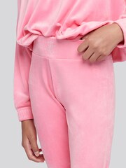 Juicy Couture Pink Relaxed Over-The-Head Hood & Velour Leggings Set - Image 6 of 11