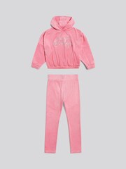 Juicy Couture Pink Relaxed Over-The-Head Hood & Velour Leggings Set - Image 7 of 11