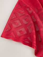 Red Lace V-Neck Poncho - Image 8 of 8