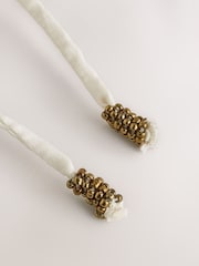 Black/White Polka Dot Printed Maxi Kaftan - Image 3 of 4