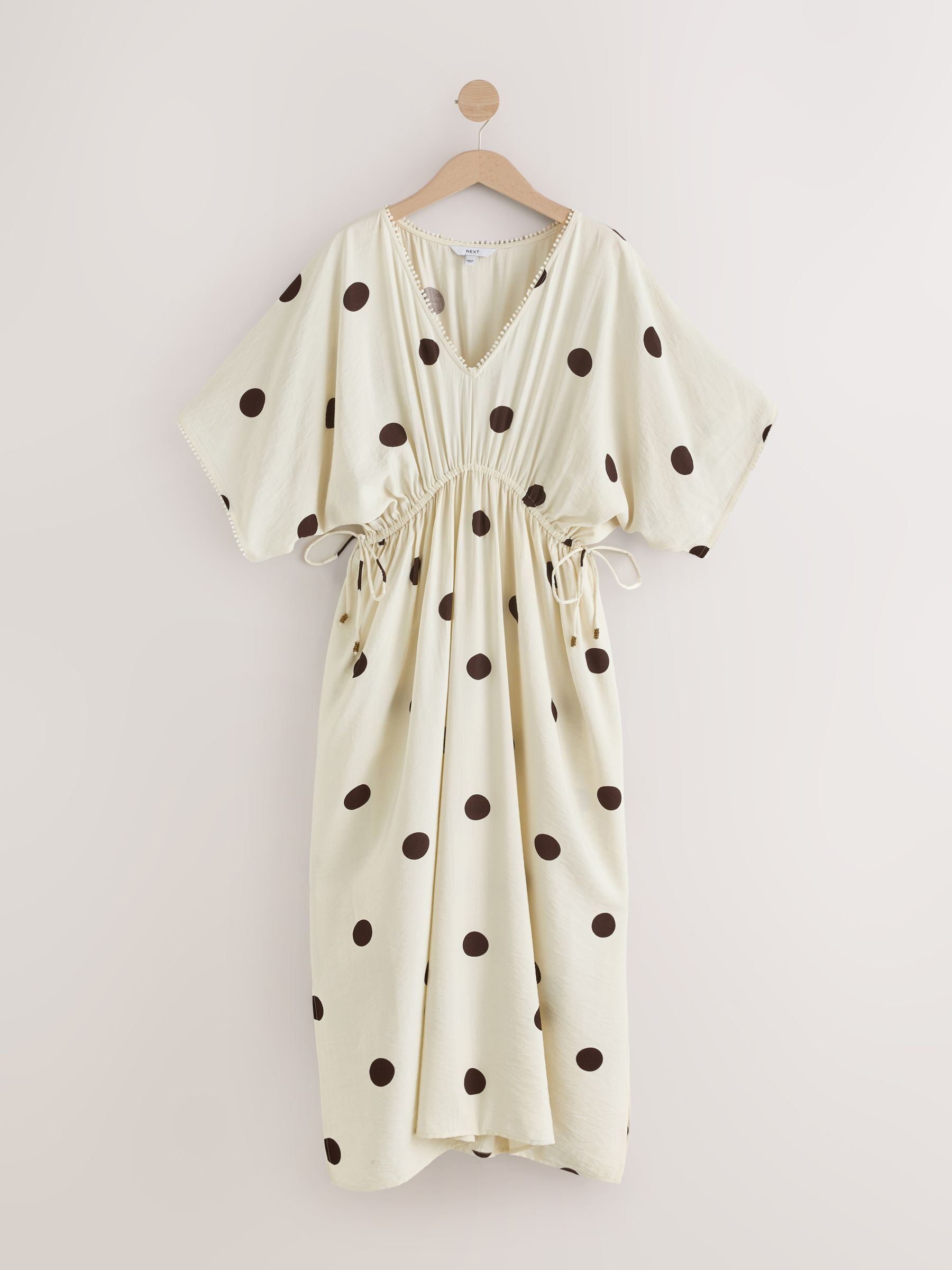 Buy Black/White Polka Dot Maxi Kaftan from Next USA