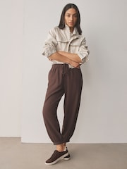 Chocolate Brown Forever Comfort® Leather Lace-Up Trainers - Image 5 of 9