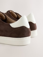 Chocolate Brown Forever Comfort® Leather Lace-Up Trainers - Image 9 of 9