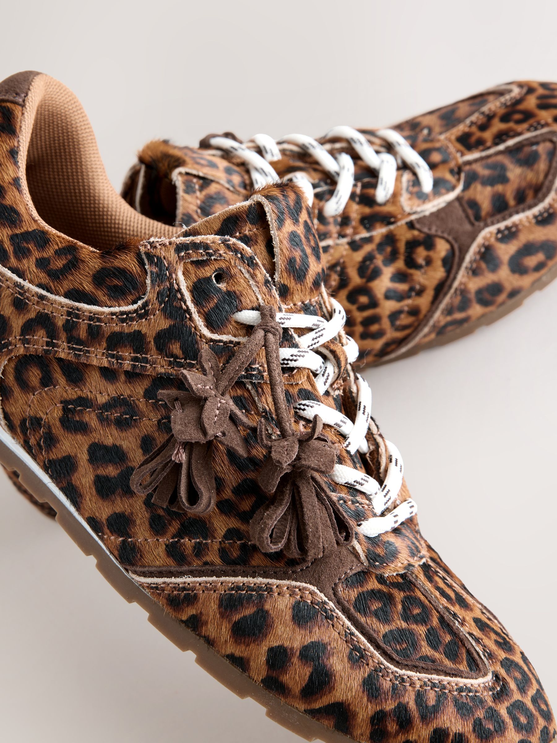 5351×LONSDALE LEOPARD MA-1 2 Buy Leopard N.Premium Leather Slim Sole Charm Lace Up Trainers