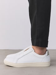 أبيض/وردي - حذاء رياضي سهل اللبس من الجلد من مجموعة Forever Comfort - Image 3 of 9